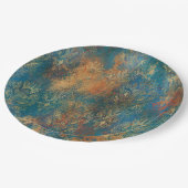 Assiettes En Carton Naples turquoise Cooper Patina (Angle)