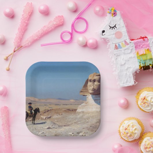 Assiettes En Carton Napoléon Bonaparte avant le Sphinx (par Gérôme) (Fête)