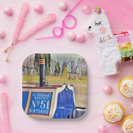 ASSIETTES EN CARTON NARROWBOATS    (Fête)