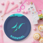 Assiettes En Carton Narwhal (Fête)