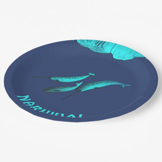 Assiettes En Carton Narwhal (Angle)