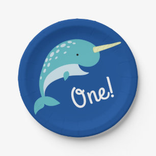 Assiettes En Carton Narwhals Ocean Fête d'anniversaire pour enfants