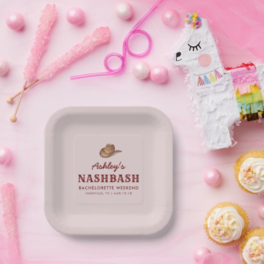 Assiettes En Carton Nash Bash Nashville Bachelorette Party Week-end (Fête)