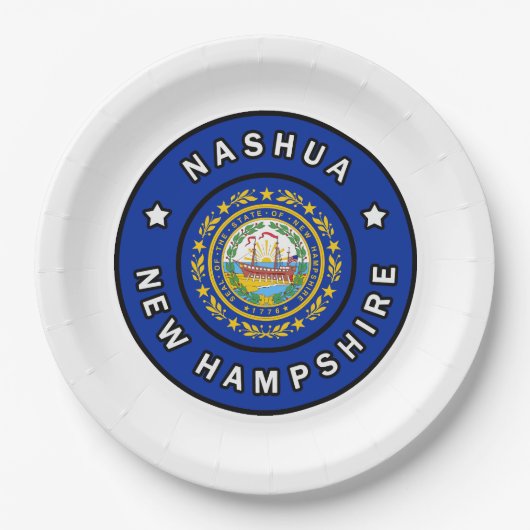 Assiettes En Carton Nashua New Hampshire (Devant)