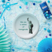 Assiettes En Carton Nation des immigrants Plaques en papier (Fête)