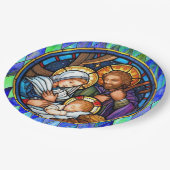 Assiettes En Carton Nativité (Angle)