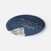 Assiettes En Carton Nativité Joy Aquarelle Noël religieux (Angle)