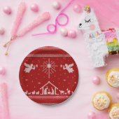 Assiettes En Carton Nativité nue laide Sweater de Noël religieux (Fête)