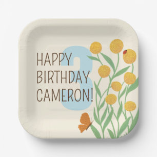 Assiettes En Carton Natural Wonder fête d'anniversaire