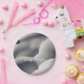 Assiettes En Carton Nature Abstraite des monticules de neige mousseuse (Fête)