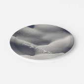 Assiettes En Carton Nature Abstraite des monticules de neige mousseuse (Angle)