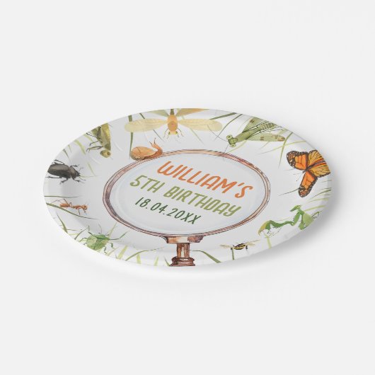 Assiettes En Carton Nature Insect Bugs Anniversaire (Angle)