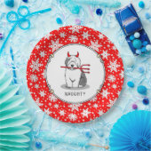 Assiettes En Carton Naughty Devil Old English Sheepdog (Gris 1) (Fête)