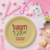 Assiettes En Carton Naughty et Nice Holiday (Fête)