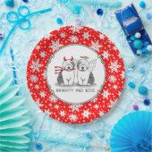 Assiettes En Carton Naughty & Nice Old English Sheepdogs (Grey 1) (Fête)