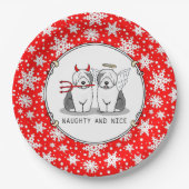 Assiettes En Carton Naughty & Nice Old English Sheepdogs (Grey 1) (Devant)