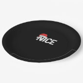 Assiettes En Carton Naughty Or Nice Matching Christmas Funny Design (Angle)