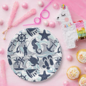 Assiettes En Carton Nautical Beach (Fête)