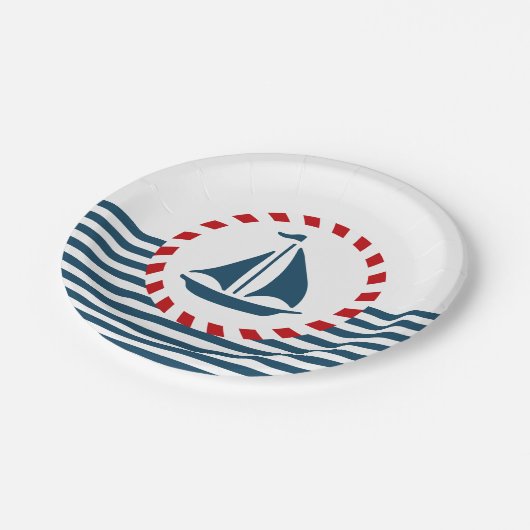 Assiettes En Carton Nautical design (Angle)