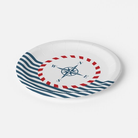 Assiettes En Carton Nautical design (Angle)