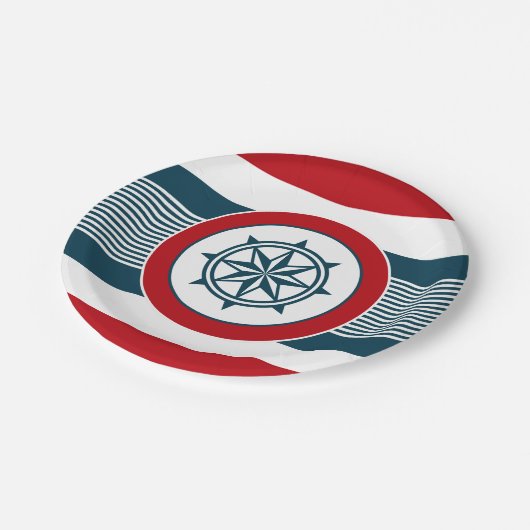 Assiettes En Carton Nautical design (Angle)