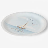 Assiettes En Carton Nautical Sailboat Birthday Party (Angle)