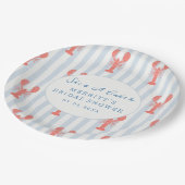 Assiettes En Carton Nautical Summer Lobster Bridal Shower Paper Plates (Angle)