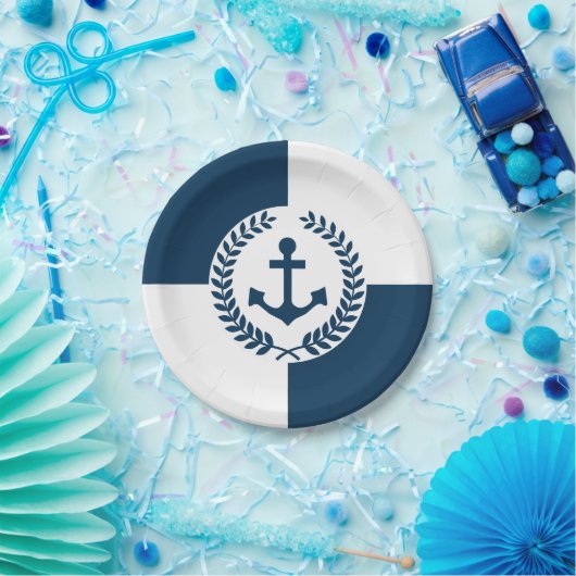 Assiettes En Carton Nautical themed design (Fête)