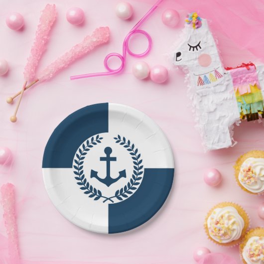 Assiettes En Carton Nautical themed design (Fête)