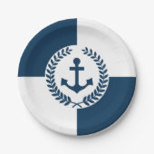 Assiettes En Carton Nautical themed design (Devant)