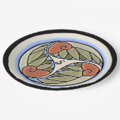 Assiettes En Carton Nautilus Monogrammé (Angle)