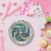 Assiettes En Carton Nautilus Shell - Abalone et Pearl (Fête)