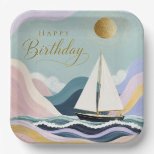 Assiettes En Carton Navigation tranquille vers une nouvelle année