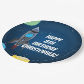 Assiettes En Carton Navire à fusée spatiale (Angle)