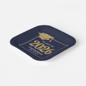 Assiettes En Carton Navy Blue Class Of 2026 (Angulaire)