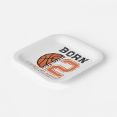 Assiettes En Carton Né 2 Ball Basketball 2e fête d'anniversaire (Angulaire)