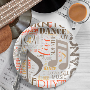 Assiettes En Carton Né à Dance Brown ID277