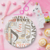 Assiettes En Carton Né à Dance Brown ID277 (Fête)