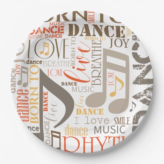 Assiettes En Carton Né à Dance Brown ID277 (Devant)