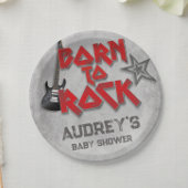 Assiettes En Carton Né à Rock - Baby shower