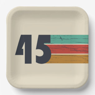 Assiettes En Carton Né en 1945 cadeaux vintages de 80e anniversaire