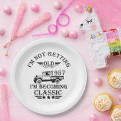 Assiettes En Carton né en 1957 anniversaire vintage (Fête)