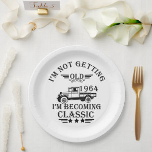 Assiettes En Carton né en 1964 anniversaire vintage