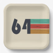 Assiettes En Carton né en 1964 anniversaire vintage (Recto)
