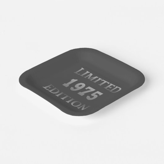 Assiettes En Carton Né en 1975 50ème anniversaire (Angulaire)