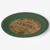 Assiettes En Carton Né en 1978 anniversaire vintage (Angle)