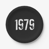 Assiettes En Carton Né en 1979 Anniversaire Papier Plate (Devant)