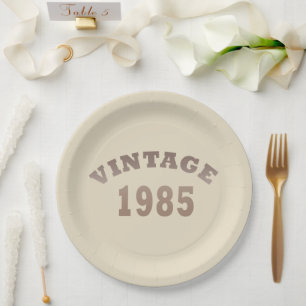 Assiettes En Carton né en 1985 vintage cadeau de 40e anniversaire