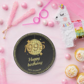 Assiettes En Carton Né en 1995 30e anniversaire de fête noir Plaque de (Fête)