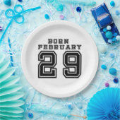Assiettes En Carton Né le 29 février (Fête)